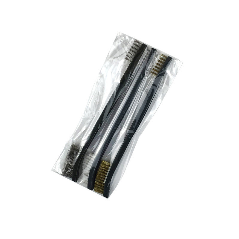 3 Pcs Mini Wire Brush Set Steel Brass Nylon Cleaning Polishing Detail Metal Rust Brush Clean Tools