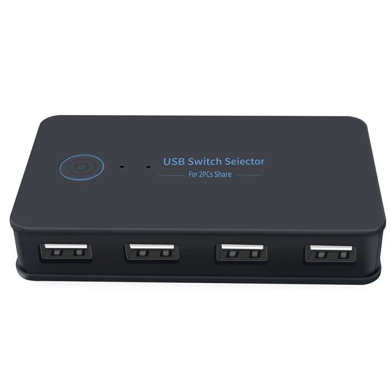 2 In 4 Out Switch Selector 2 Poort Stuks Delen 4 Apparaten USB2.0 Voor Toetsenbord Muis Scanner Printer Hub Multifunctionele: Default Title