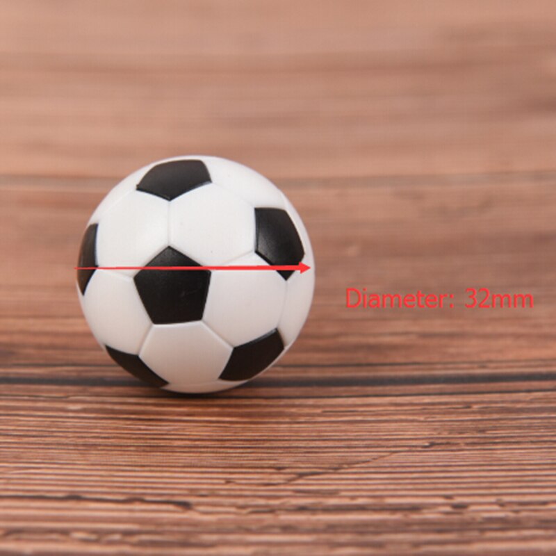 2 stk. 32mm sort og hvid harpiks bordfodbold bordfodboldboldbold fodboldbolde baby fodboldbold
