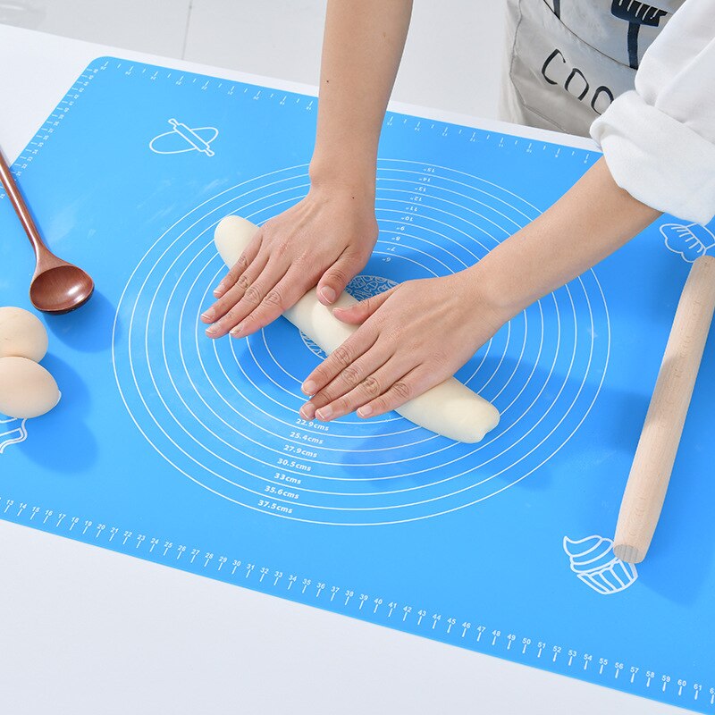 30 x 40cm silikonmatte kjøkken eltedeig bakematte matlaging kake bakverk ikke-pinne rullende deigputer verktøy ark tilbehør
