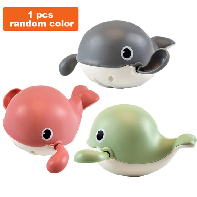 New Baby Water Toy piscina cartone animato animale anatre da bagno granchio avvolto catena orologio da bagno giocattoli da bagno per neonato regalo per bambini: 1pcs Whale