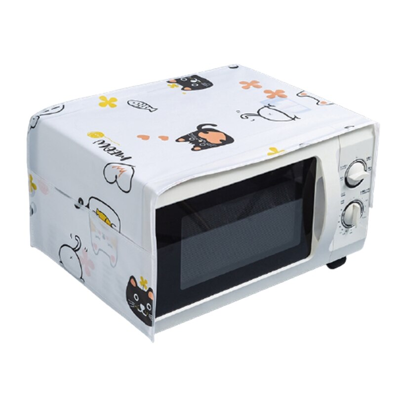 Nordic Microwave Oven/Oven Dust Cover Grease Proof Kitchen Accessories Reusable: kitten
