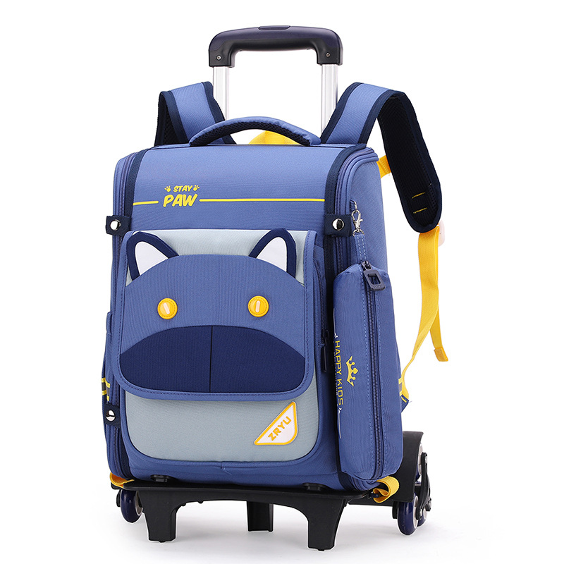 Fengdong zaino per bambini zaino per scuola elementare per ragazzi arrampicata scale zaino per bambini zaino rimovibile per bambini: BlueGrey