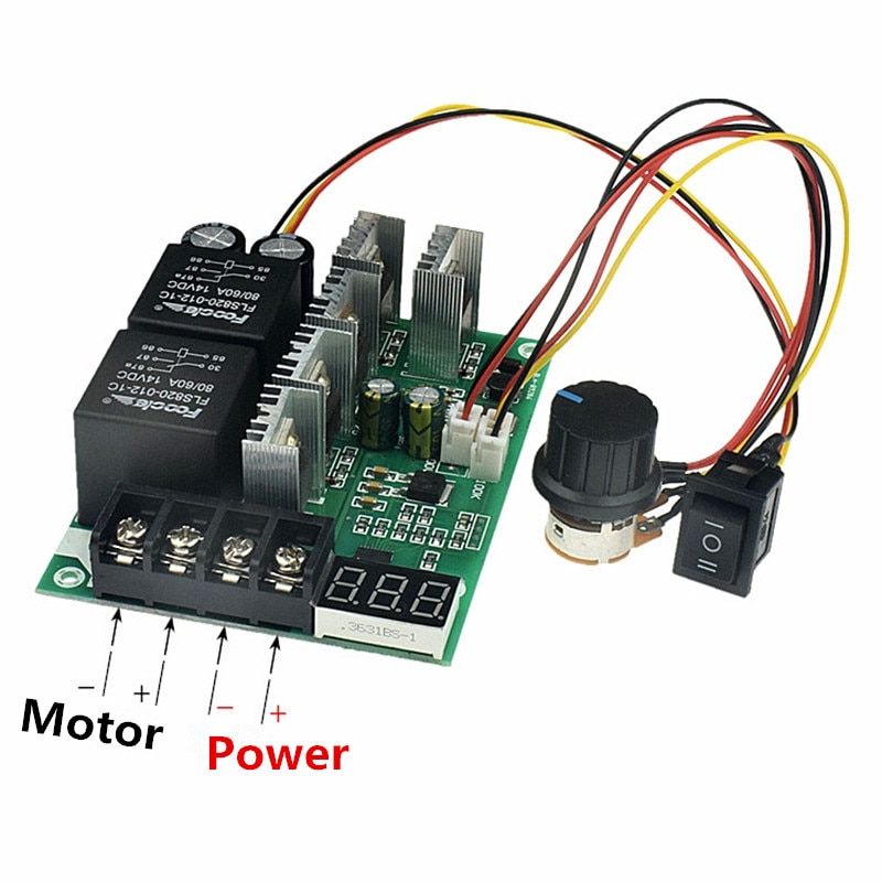 1pc pwm dc motor snelheidsregelaar cw ccw omkeerbare schakelaar aanpassingsregelaar digitaal display  dc10v-50v 60a 12v 24v 36v 48v 15 khz