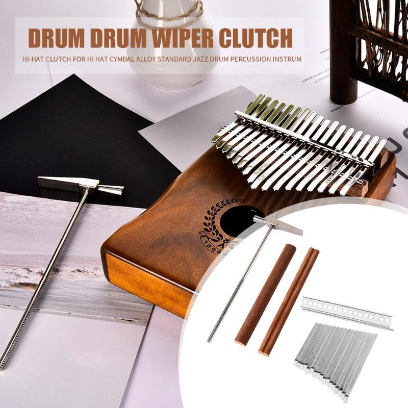 17 Keys Kalimba DIY Keys+Bridge+Tuning Hammer Kit Thumb Piano Accessories