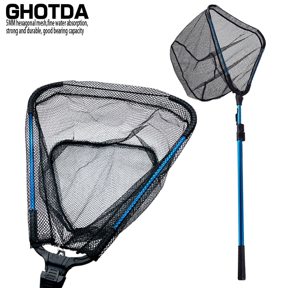DGZZI Aquarium Netz – Edelstahl-Griff, Ausziehbar 12–46 Cm, Rundes Netz Für Garnelen & Kleine Fische
