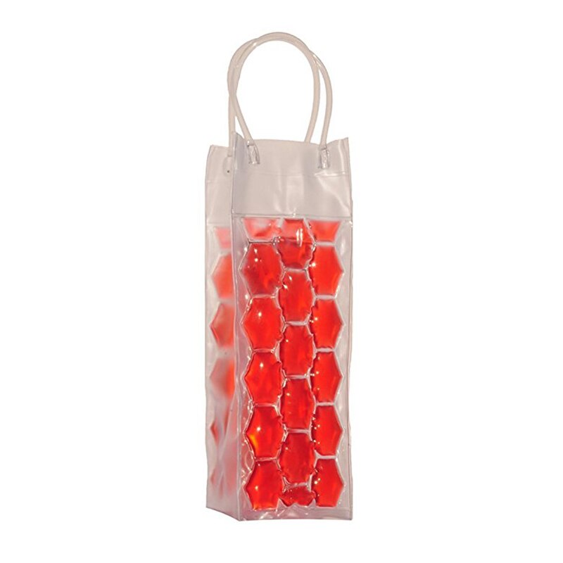 Upors 1 stk ispose vinkøler madkvalitet pvc 10*10*25cm hurtigfrosset pose champagne ølflaske køligere isgelpose køletaske