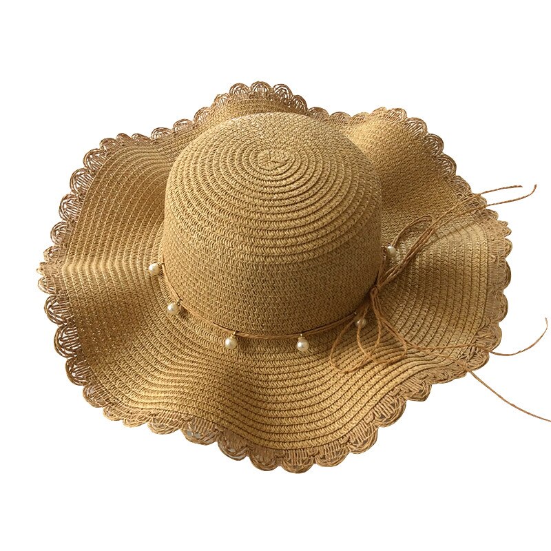 Parelversiering strohoed voor dames zomerhoed dames zonnehoeden petten