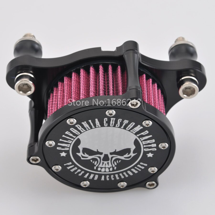 Aluminium Motorfiets Air Cleaner Intake Filter Systeem Kit Past Voor Harley Sportster XL883 XL1200 91 California Custom Onderdelen