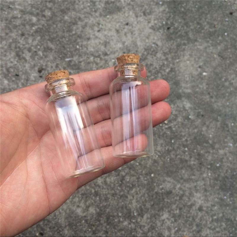 27*58*12.5mm 20 ml Glazen Flessen Met Kurk Kleine Transparante Mini Lege Glazen Flesjes Potjes 100 stks/partij