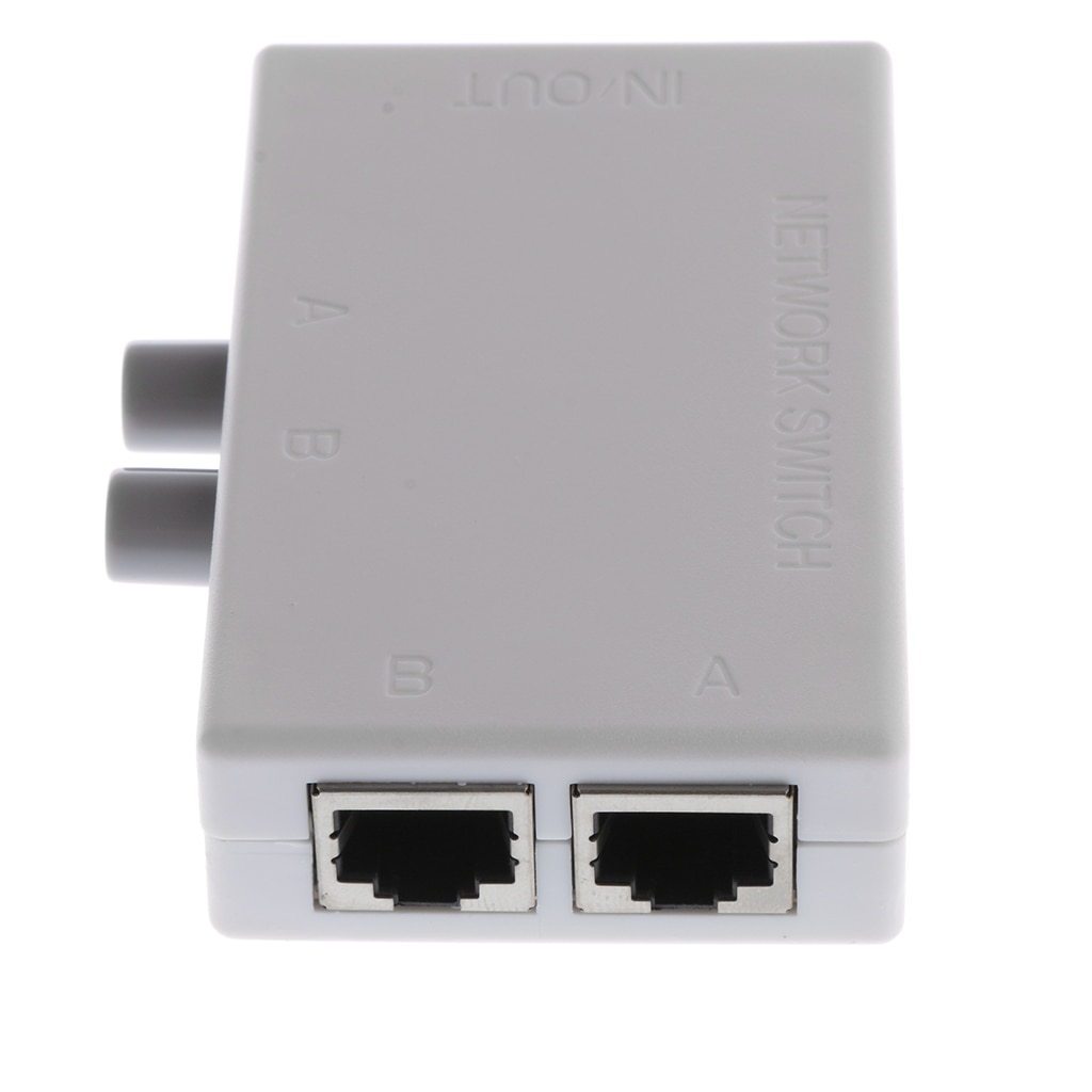 2 Port Mini Ab Handleiding Network Sharing Switch Splitter Box 2In1 RJ45 Ethernet Herhaald Switching Tot 10 Miljoen Keer
