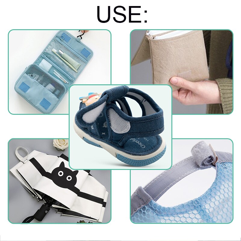 Geen Zelfklevende Sluiting Tape Diy Polyester Nylon Haak Lus Haak Sluiting Tape Naaien Accessoires Geen Sterke Lijm 2Cm * 25Yards