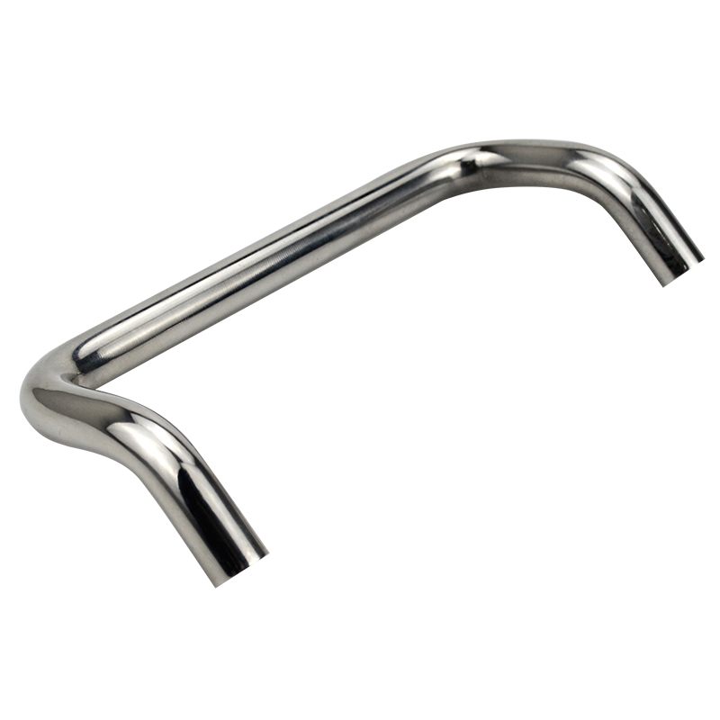 304 stainless steel arc bend angle bend handle carbon steel solid door handle hole spacing 66/88/100/110/120/125/160: 255mm / Gold Brush