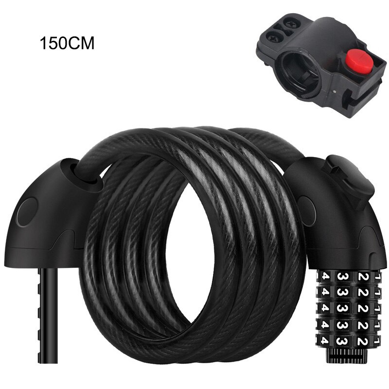 Fiets Wachtwoord Lock Anti-Diefstal Mtb Combinatie Lock Bike Kabel Code Lock Beveiliging Veiligheid Gecodeerde Stalen Bedrading Fiets Veiligheid lock: Rood