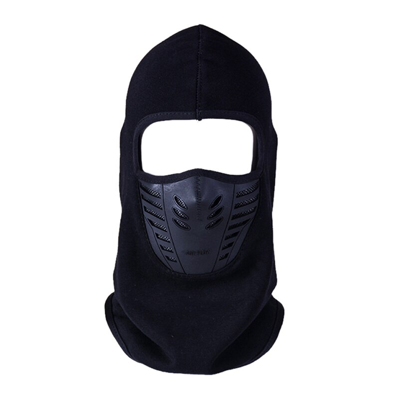 LOCLE Warmer Snowboard Ski Mask Cycling Face Mask Full Face Windproof Dust-proof Warm Skiing Bibs Balaclava Multi Use Scarf: Black