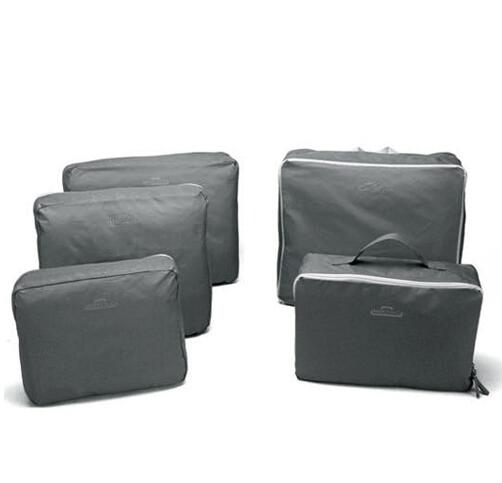 5 stks/set Oxford Doek Reizen Netje Bagage Organizer Verpakking Kubus Organisator Reistassen Reistassen Verpakking Kubus: Gray