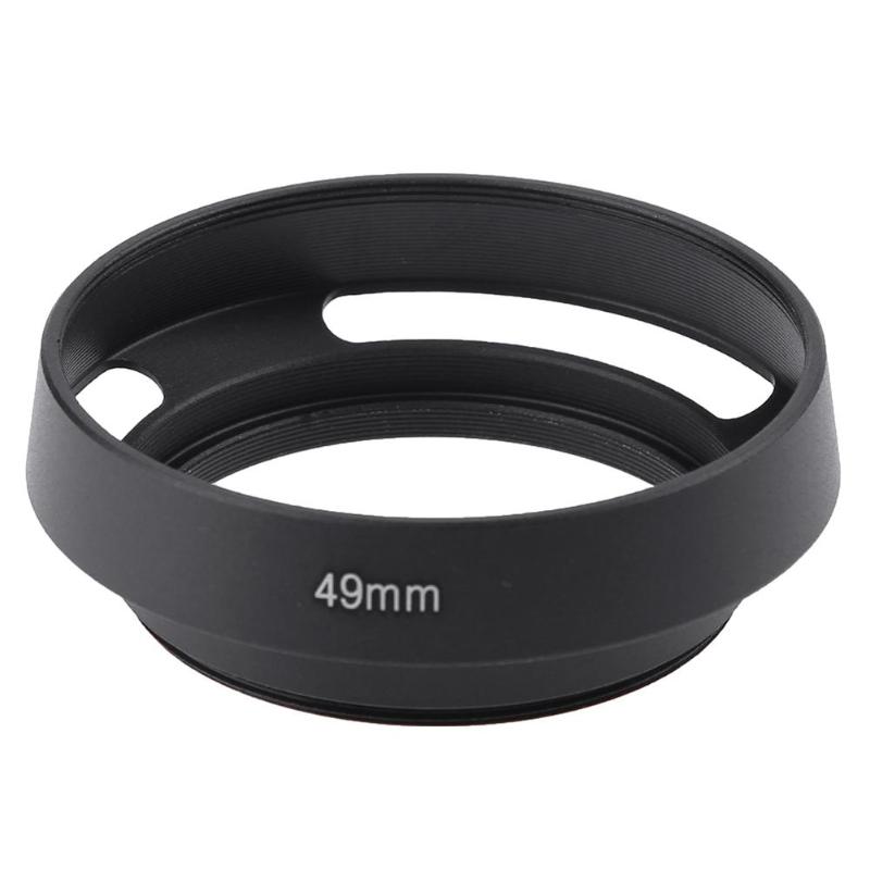 49 Mm 55 Mm 58 Mm 57 Mm Black Metal Vented Gebogen Zonnekap Dslr Camera Mount Voor Leica Canon nikon Lens Adapter