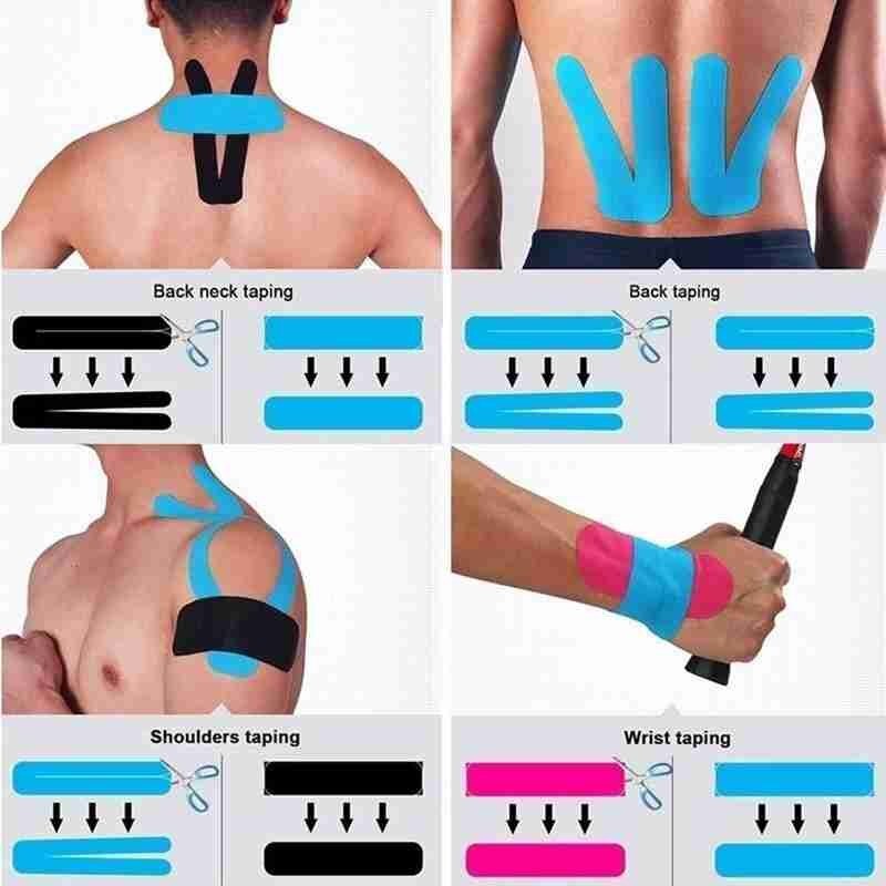 Sport Athletics Elastic Kinesiology Muscle Tape Elastic Knee Brace Support Elbow Protector Bandage Kinesio Fixer Tape Wristbands