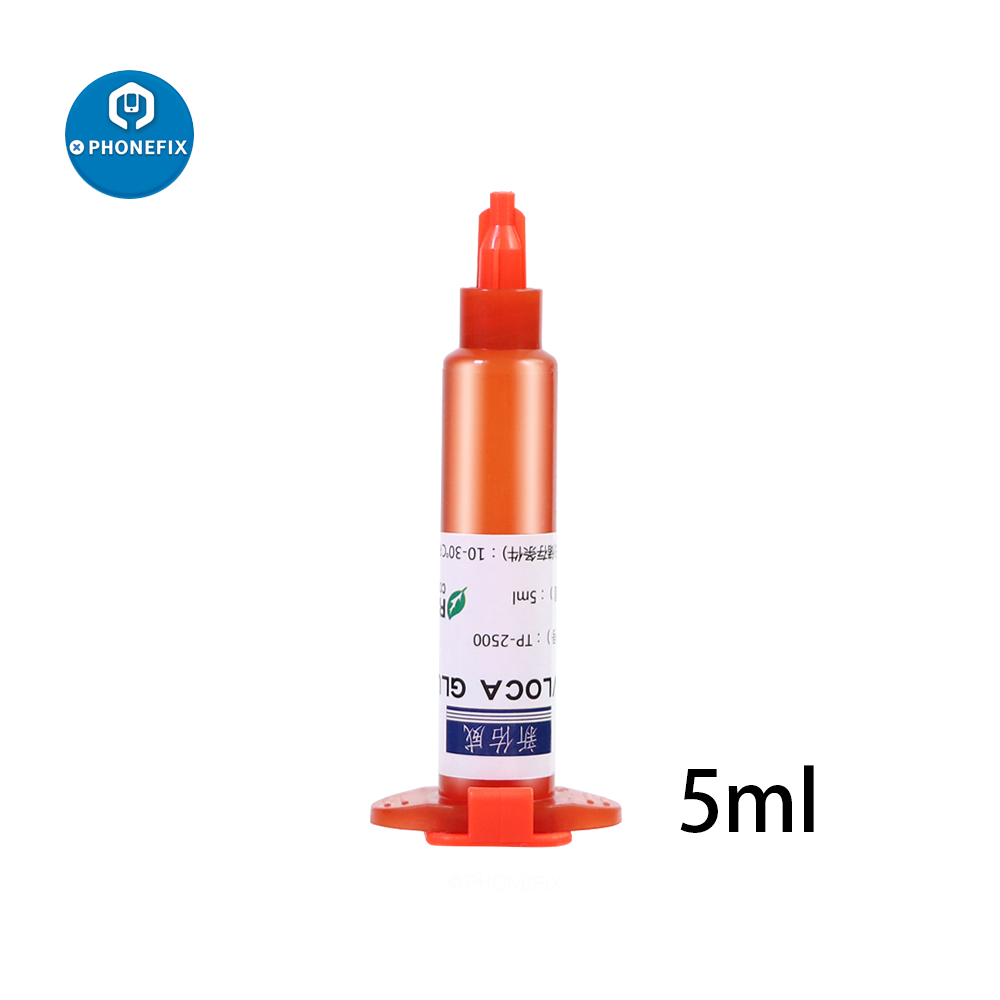 UV-Kleber, optischer Flüssigkeit, klarer Klebstoff, TP-2500, 5/10 ml, UV-Kleber, Handy-Reparatur-Werkzeug für Telefon, Touchscreen, Glas, Schweißen, Reparatur: green