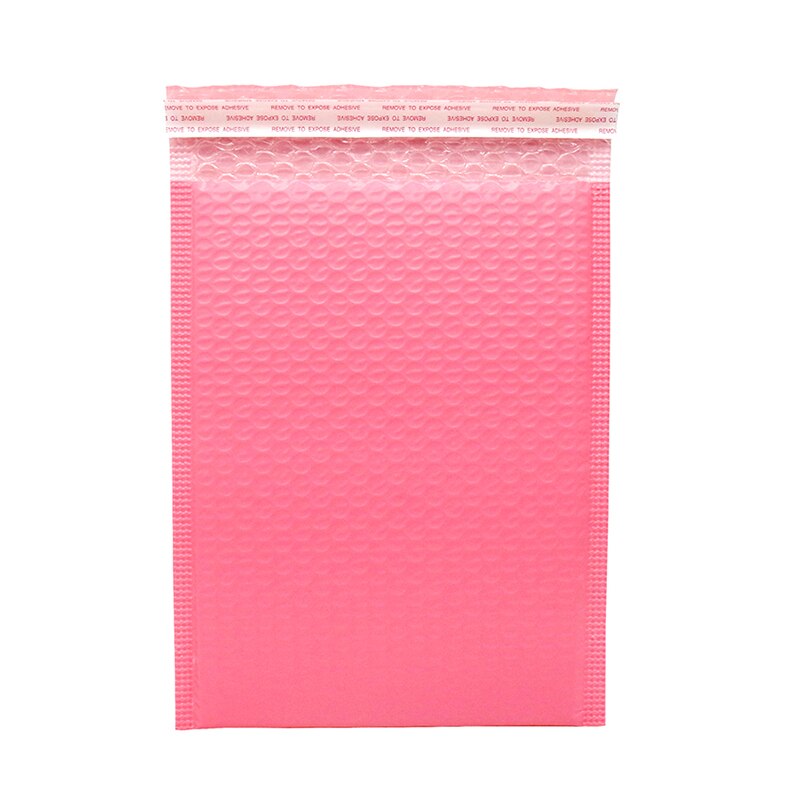 50pcs Express Packing Bag Bubble Envelope Pink Mail Envelope Lined Polymail Bag Self-sealing Book and Magazine Packing Bag