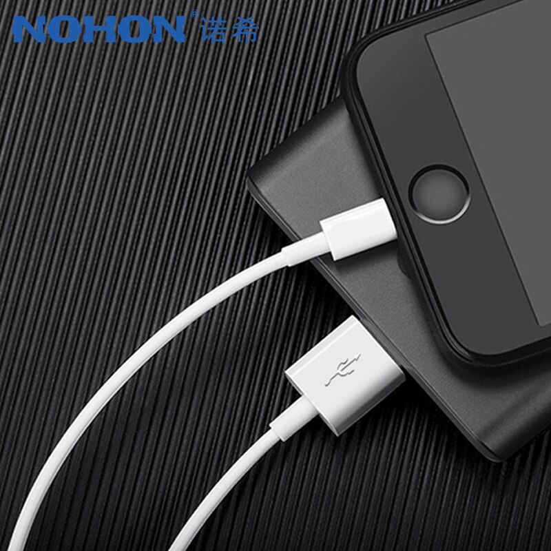 Nohon cabo de carregamento usb com 8 pinos, iluminação para iphone x, xs, max, xr, sincronização de dados, carregamento rápido, cabo longo 1m 3m para iphone 8 7 6s 5 plus