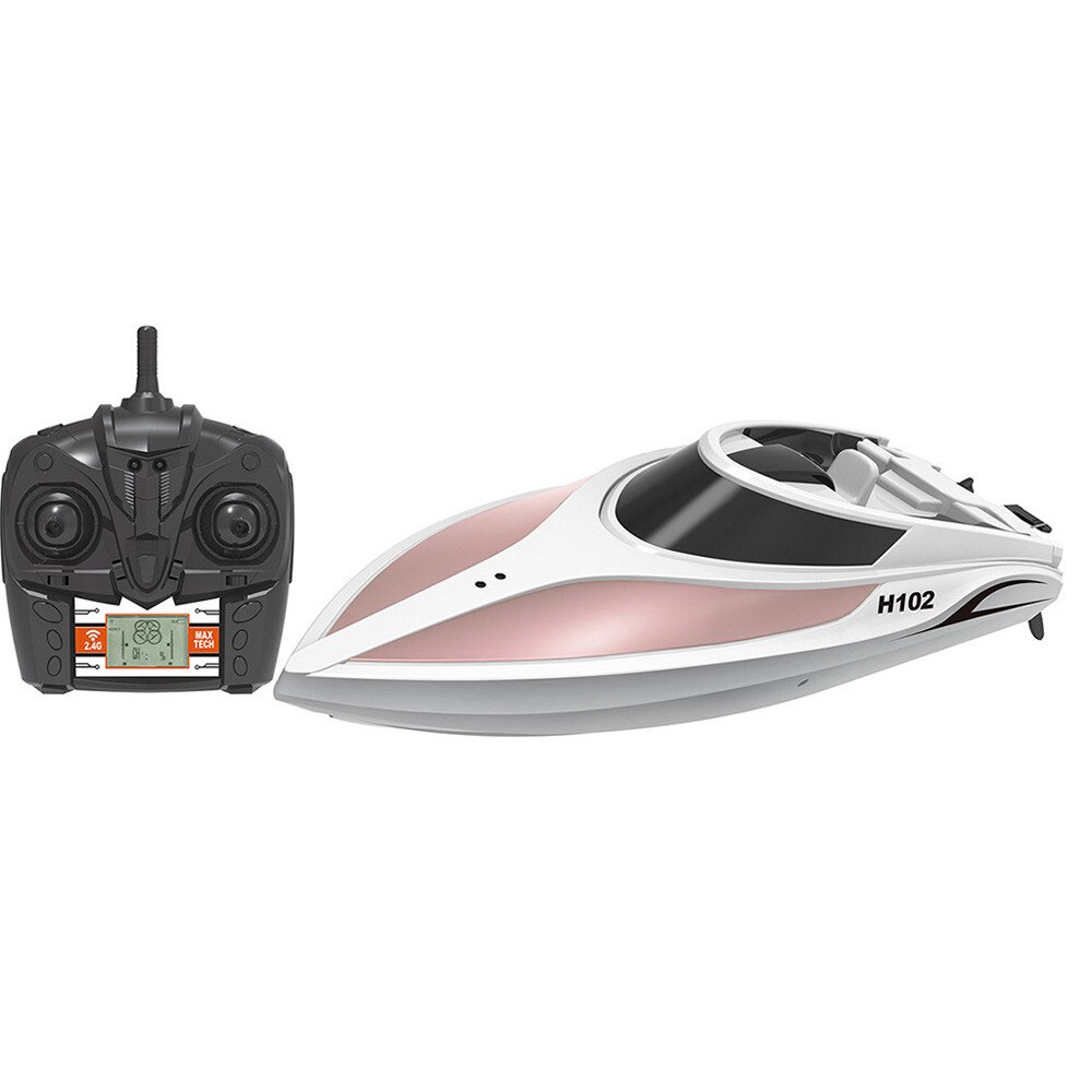 Tech RC Remote Control Boat for Kids & Adults with 180° Car Flip, Autopilot 25km/h High Speed Racing Boat Waterproof Toy for Swimming Pools Lakes (Works in Water