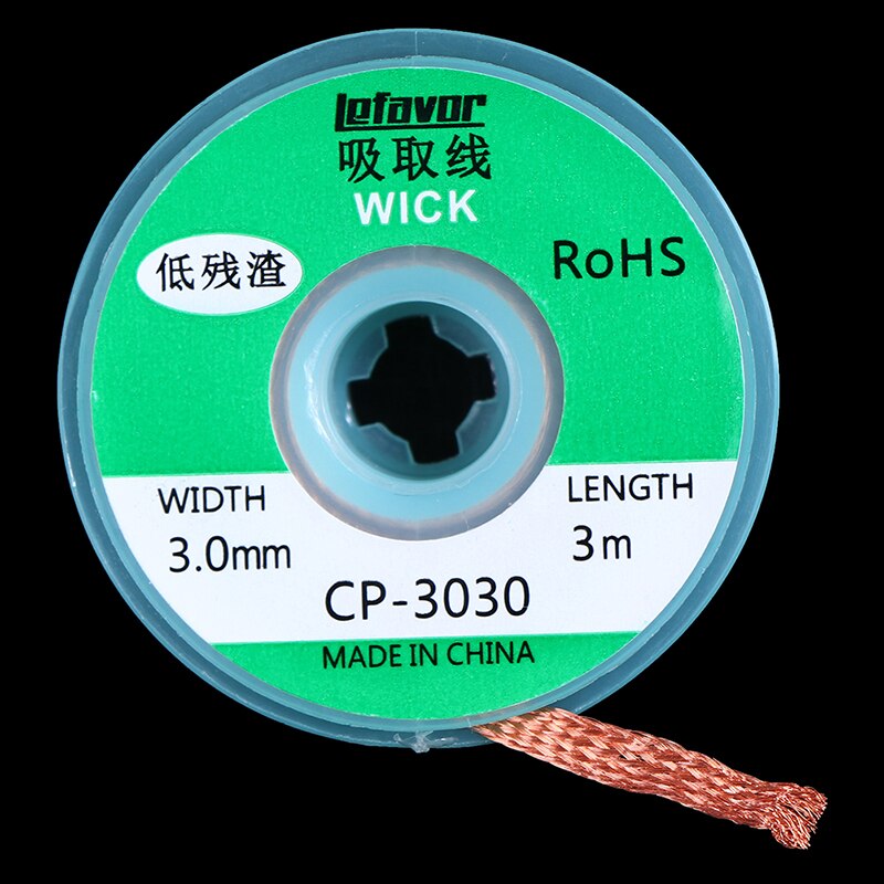 1 Roll 3mm Tin-free Wire Tin-absorbing Wire Bare Copper Braided Ornamental Potted Nylon