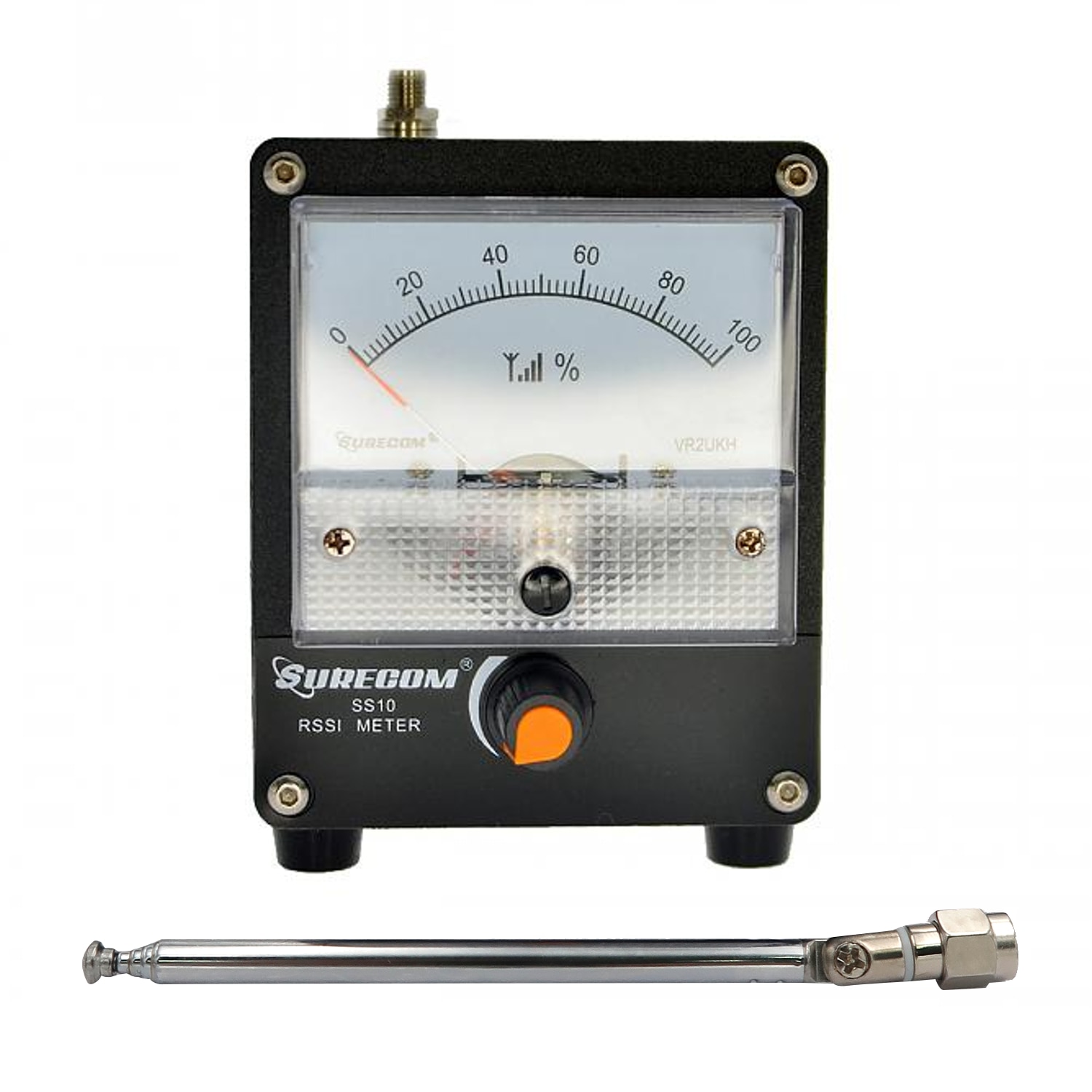 Portable Surecom SS10 100K-3GHz RF Signal Strength Meter Test Suitable Antenna for Walkie-talkie Use and Measure Radio Field