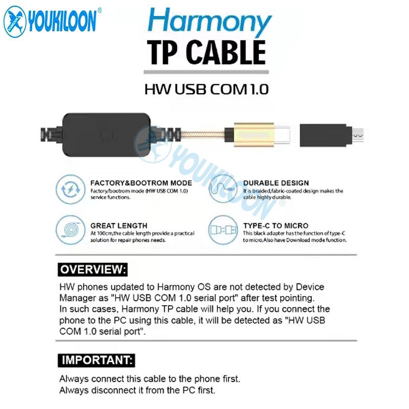 2022 Kabel Voor Harmonie Tp Kabel Voor Huawei + Hw Usb COM1.0 Adapter