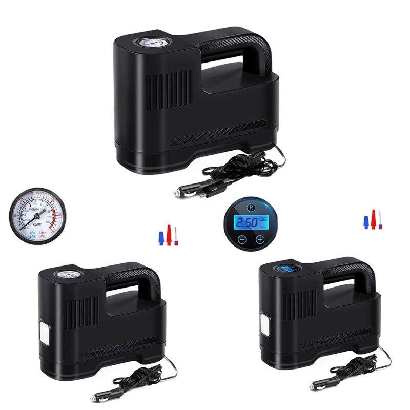 Portable Car Air Compressor DC 12V LED Light Digital Auto Tire Inflator Air Pump null