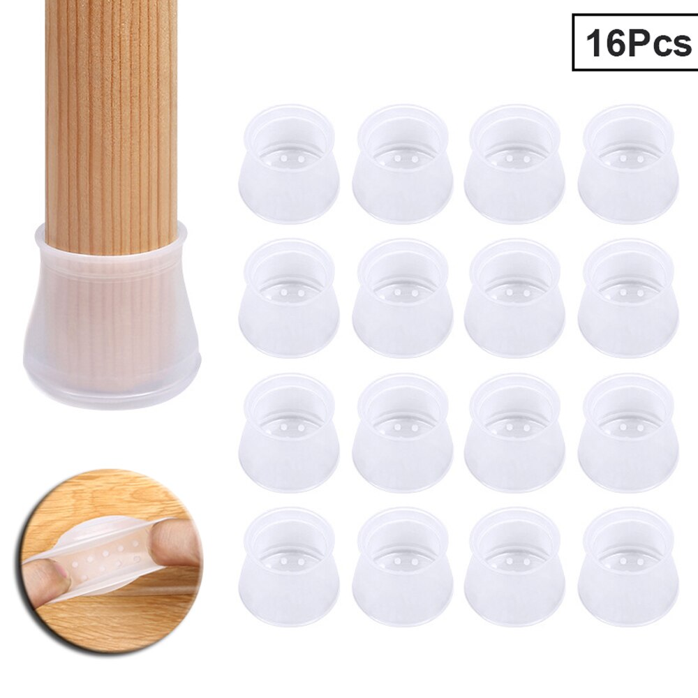 16Pcs Furniture Leg Silicon Protection Cover, Floor Protection Mat , For Round Chair Leg Table Leg Prevents Scratches And Noise