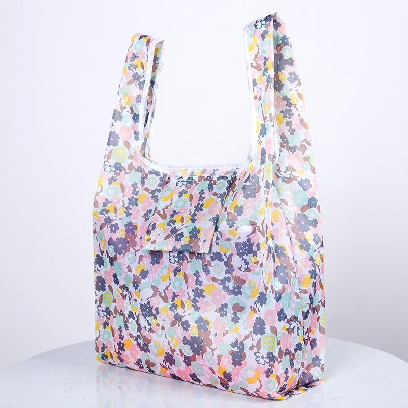 Flamingo bag Many Colors polyester Foldable Recycle Shopping Bag Eco Reusable Tote Bag Cartoon Floral Fruit Vegetable Grocery: FB xiaohua