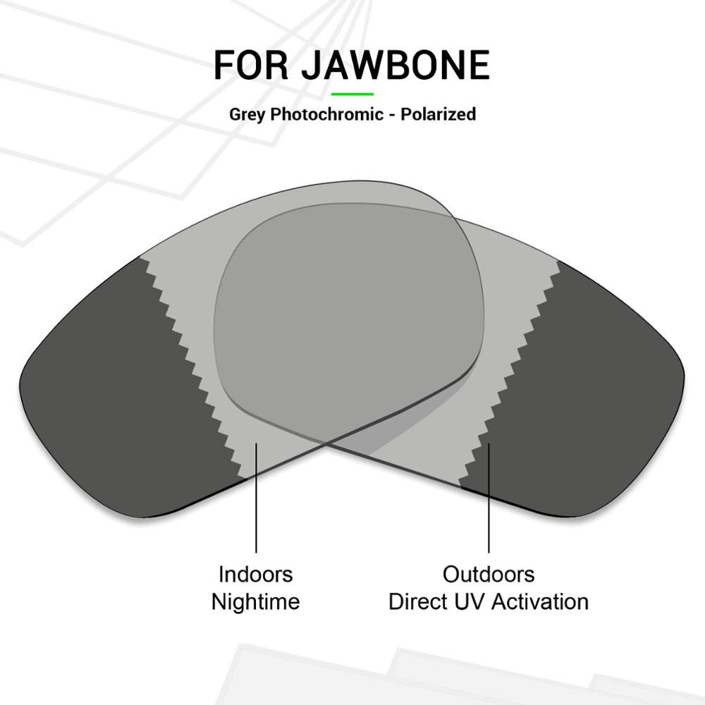 Mryok polariserede udskiftningslinser til oakley jawbone solbriller grå photochromic