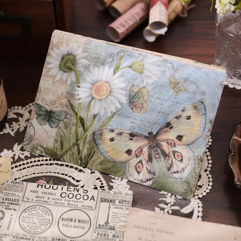 Journamm 30 unids/pack Material Retro Kit de papel DIY suministros para álbumes de recortes Collage diario basura Material papel