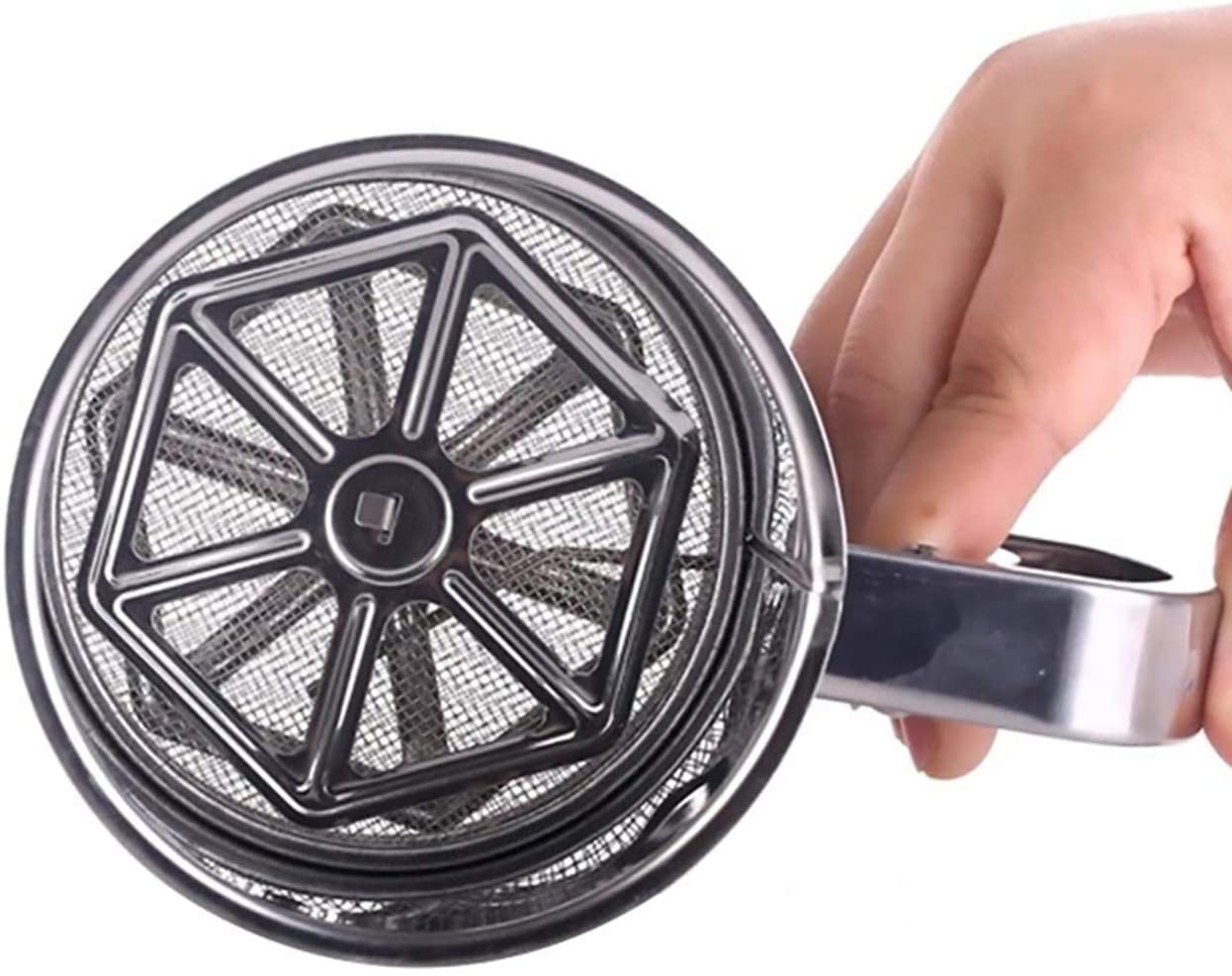 Tamizador de harina para 250/500 gramos Acero Inoxidable Acción de Gatillo Tamiz manual Tamizador Harina Tamiz para repostería