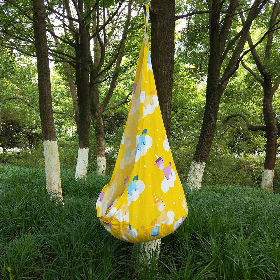 Kleurrijke Eenhoorn Kinderen Hangmat Tuinmeubelen Schommel Stoel Indoor Outdoor Opknoping Seat Kind Schommel Patio Draagbare