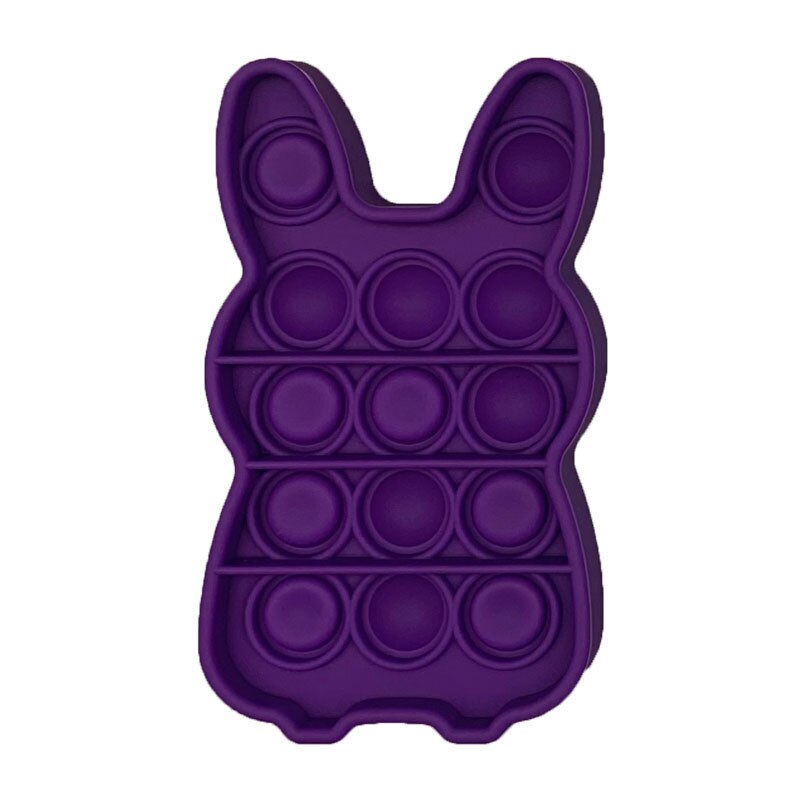 Einfache Push-Pop-Es Figet Spielzeug Bär Nette Form Anti-Stress Blase Sensorischen Stress Relief Autismus Bedürfnisse Angst kinder Erwachsene Spielzeug Lustige: Rabbit Purple