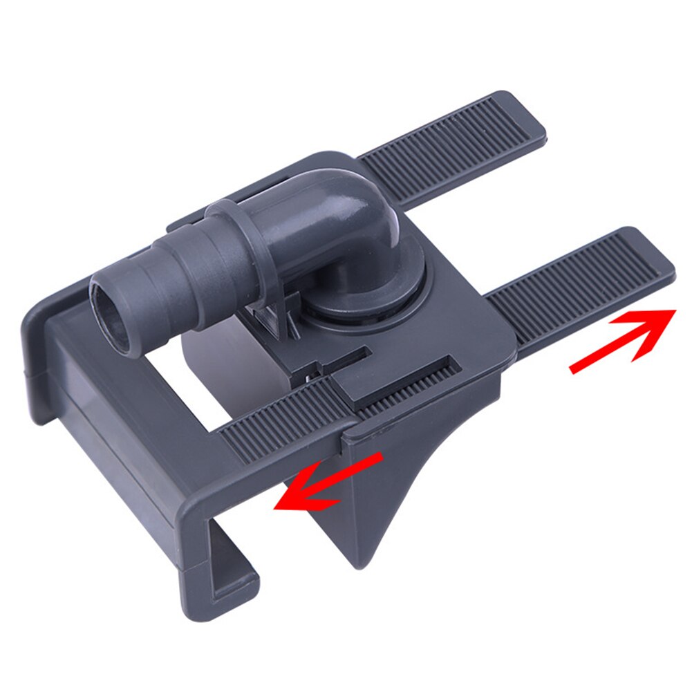 Plastic Fish Tank Water Pipe Connector Convenient Mount Black Cleaning Durable Holder Inflow Stretchable Part Outflow Aquarium