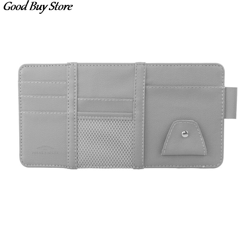 Bolsa organizadora para porta-celular, porta-celular, couro organizador para bagagem, adesivo mágico, de bolso, traseiro: Cinza