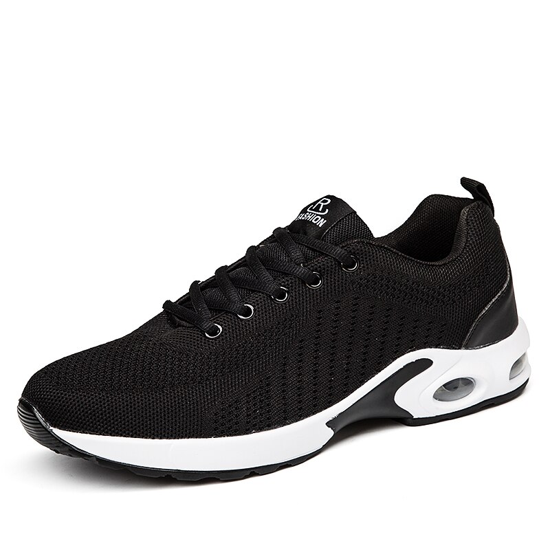 Lente herfst tennisschoenen luchtkussen wandelschoenen sportschoenen ultra fitness ademende herenschoenen atletische joggingschoenen: Zwart / 7