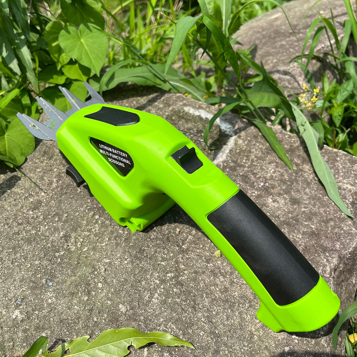 Cortasetos eléctrico inalámbrico 2 en 1, recargable, de mano, para el hogar, césped, deshierbe, podadora, herramientas de jardín