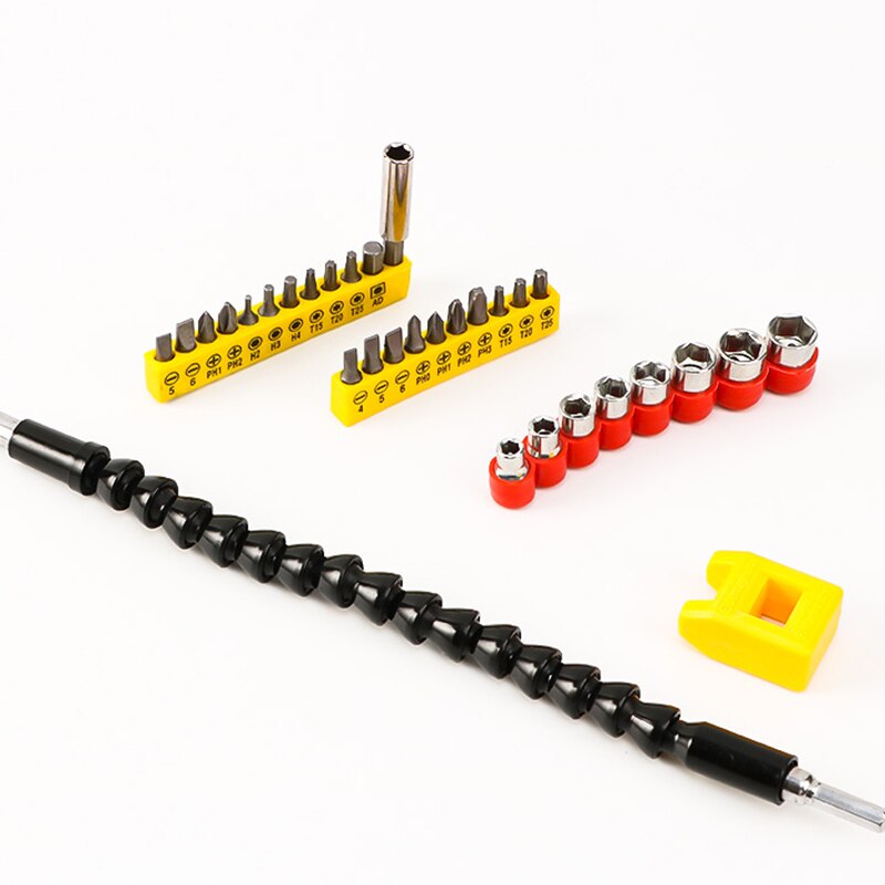 Flexible Shaft Extension Screwdriver Drill Bit Holder Link for Electronic Drill 200/250/295/400mm Hex Screwdriver Soft Shafts