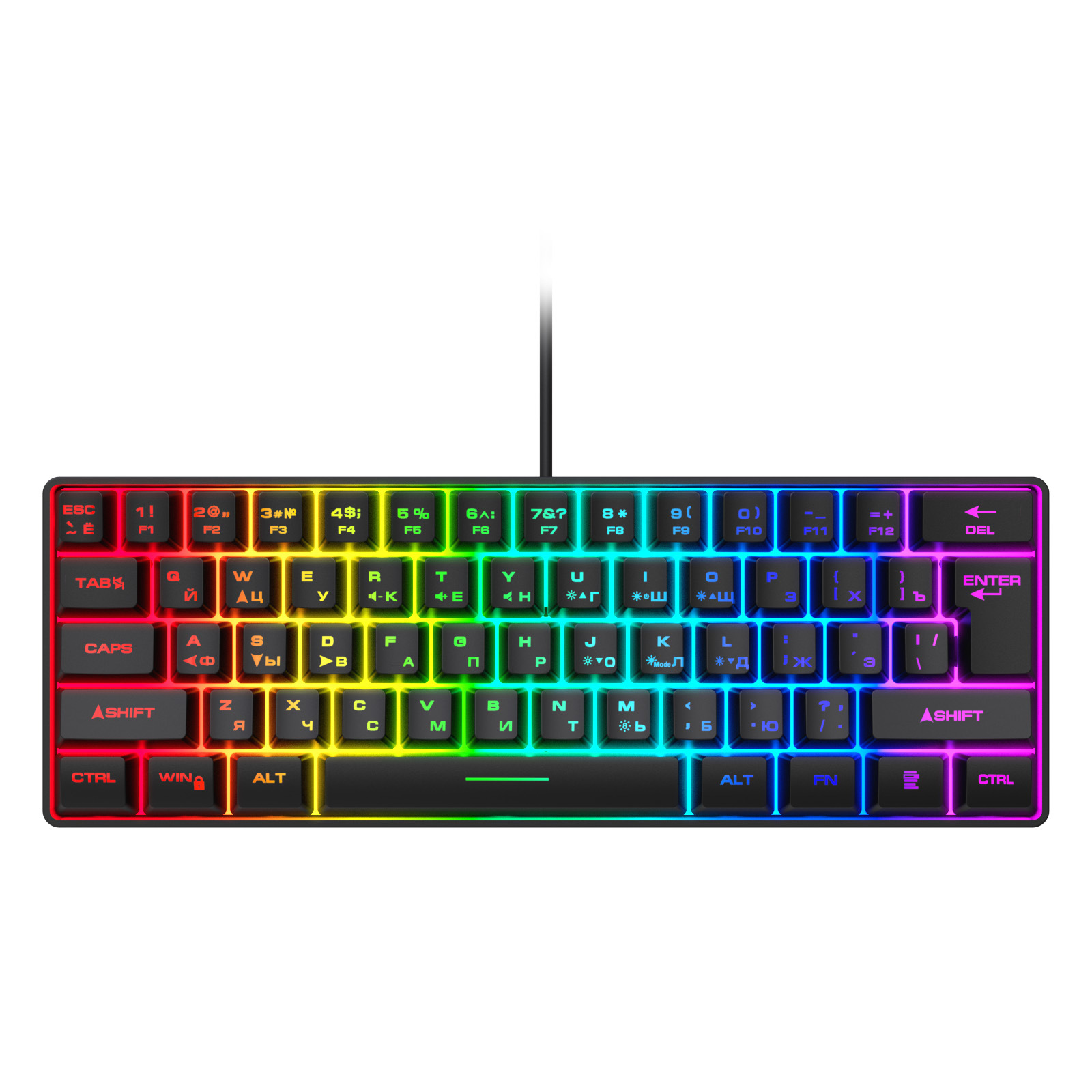Multiple Color 61 Keys USB Wired 60 Percent Membra... – Grandado