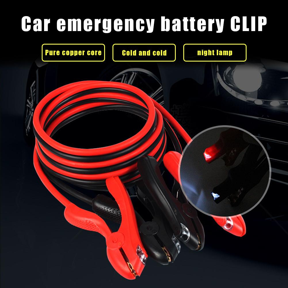 10ft 2000A Battery Booster Jump Starter Cables Crocodile Clip 12V Copper Practical and Durable Car Truck Battery Charging Cables
