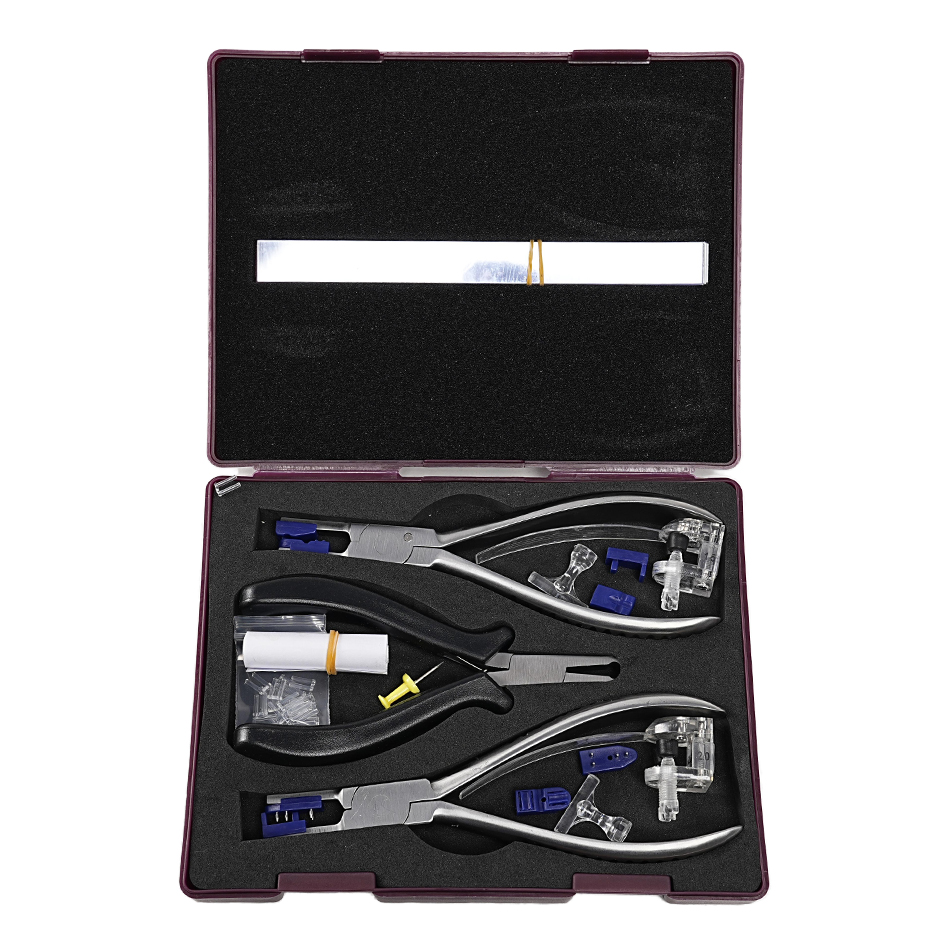 Juego de alicates de mantenimiento y reparación de gafas, Kit de herramientas de alicates para silueta, herramientas de tienda óptica, juego de marco de gafas de desmontaje sin montura