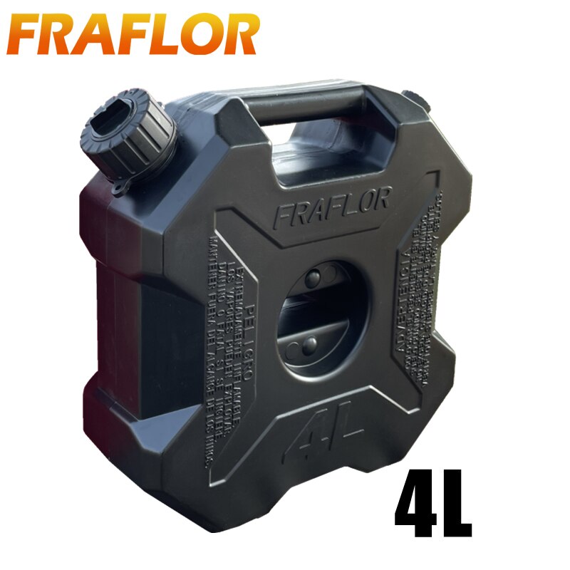 4 Liters Gas Can Spare Oil Fuel Tank For BMW ATV Motorcycle Tail box Side Box Jerrycan Gasoline Petrol Bucket Container Oil Drum: 4L Black