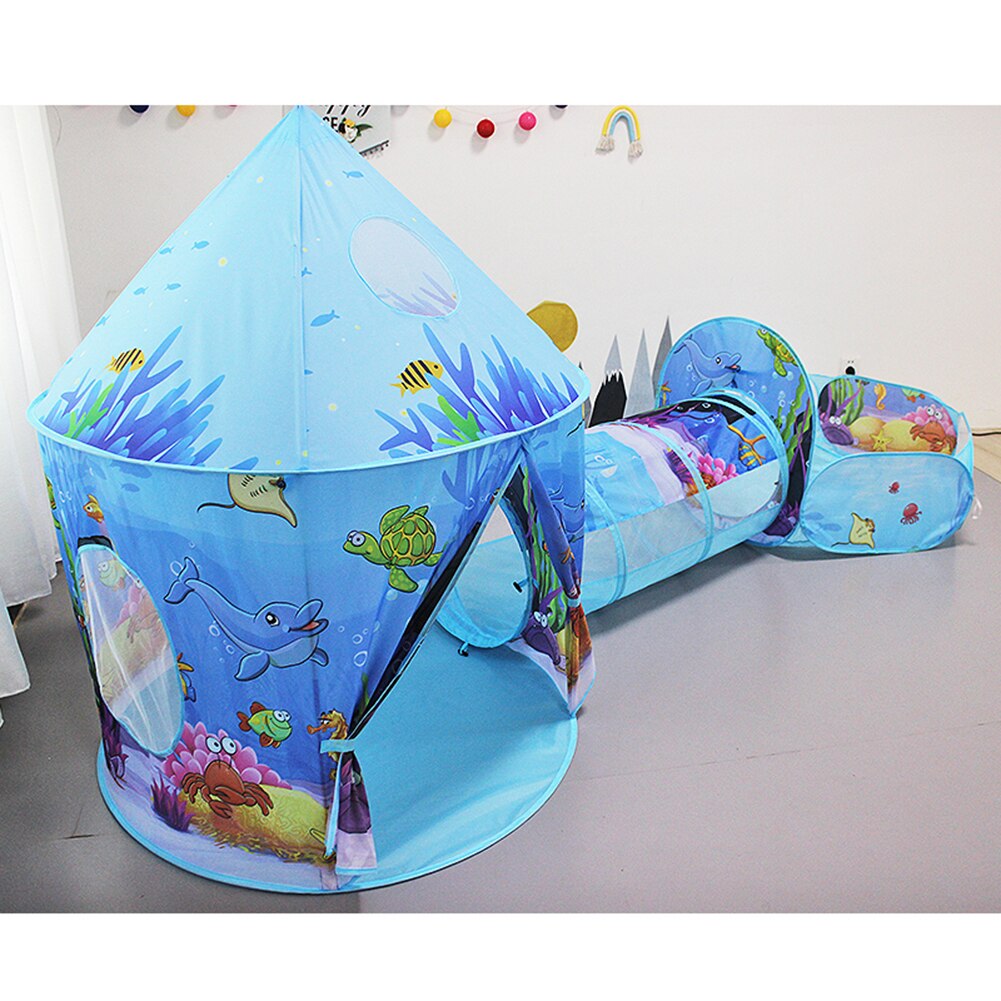 3 In 1 Kinderen Speelhuis Vouwen Oceaan Bal Pit Pool Game Tent Tunnel Kinderen Speelgoed