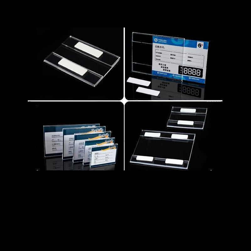 10 stk akryl flat klistremerke prislapp vegg klistremerke klistremerke plexiglass type etikett reklame navnekort