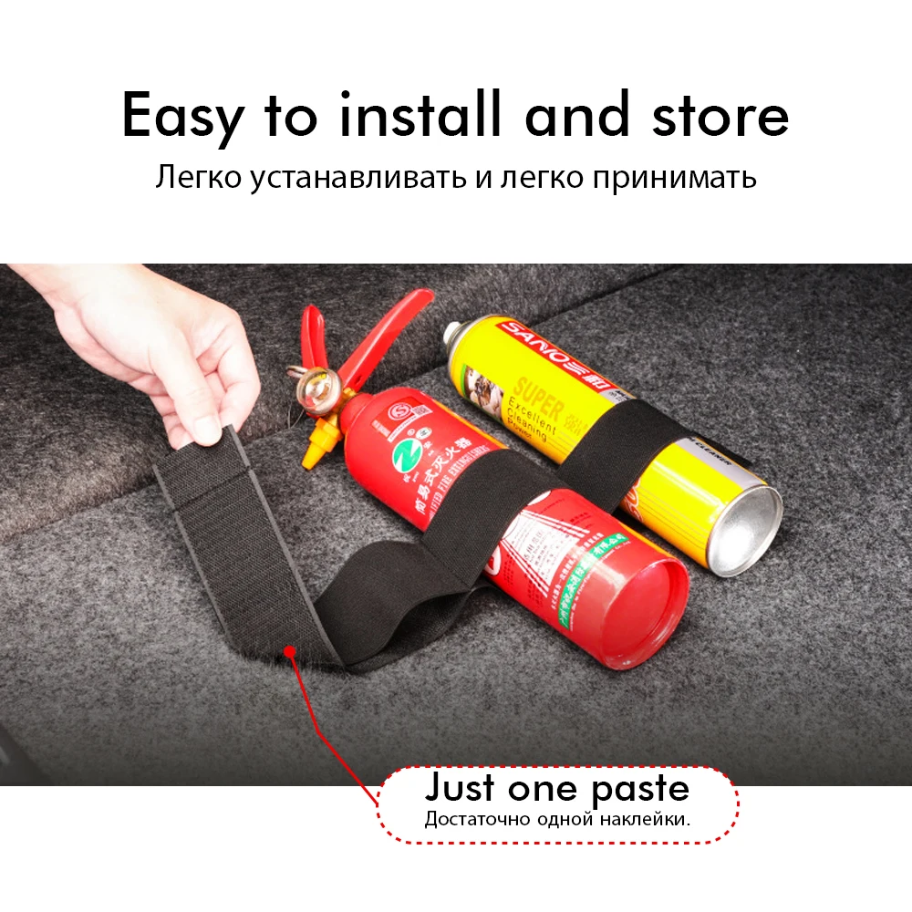3PCS Kofferbak Organizer 40/50/60cm Magic Tapes Bevestiging Riem Opbergtas Vaste Auto interieur Opbergen Opruimen Gereedschap Auto Accessries
