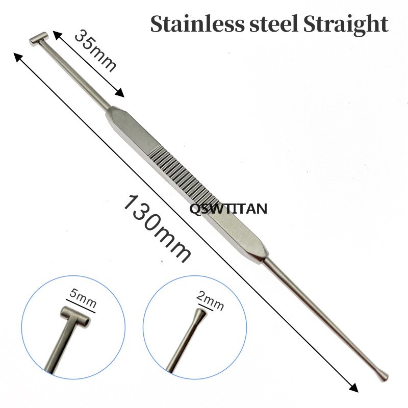 Double ended Titanium Scleral Depressor stainless steel surgical ophthalmic surgical instrument: Straight-SS